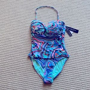 La Blanca one piece bandeau swimsuit